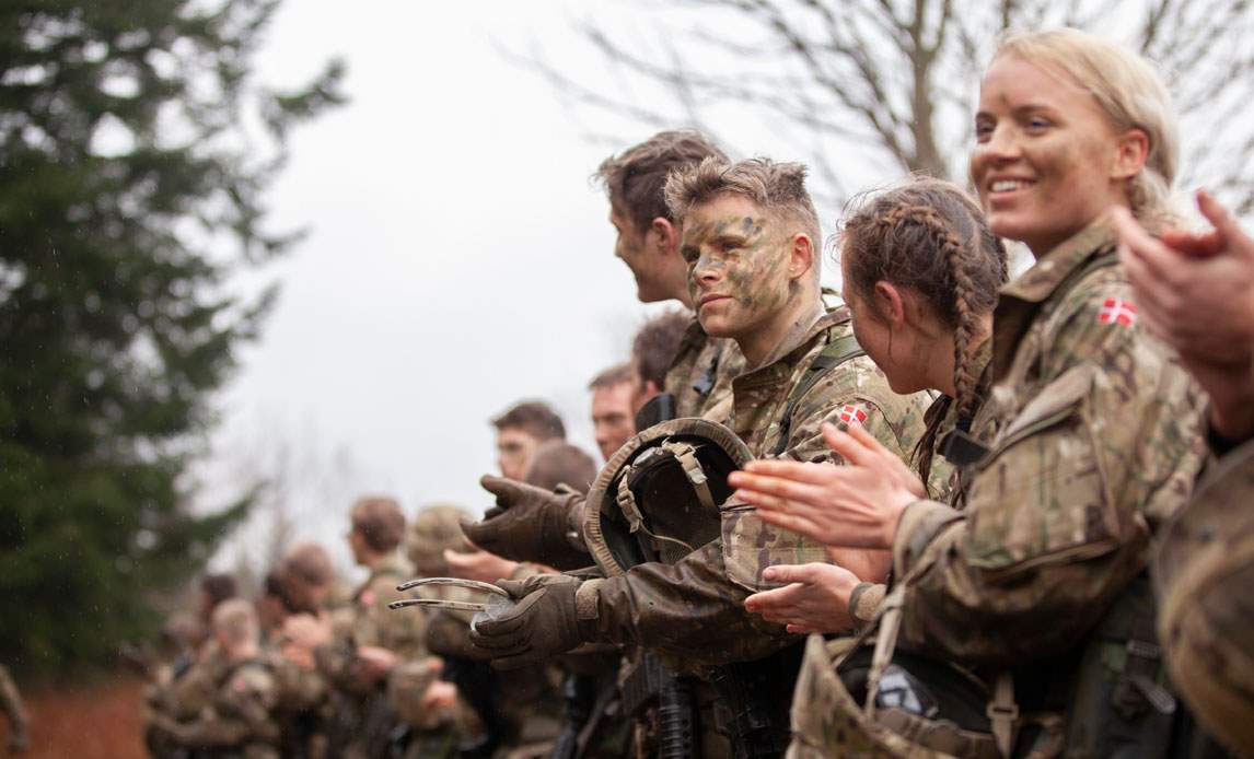 Conscripts on training track in Aalborg