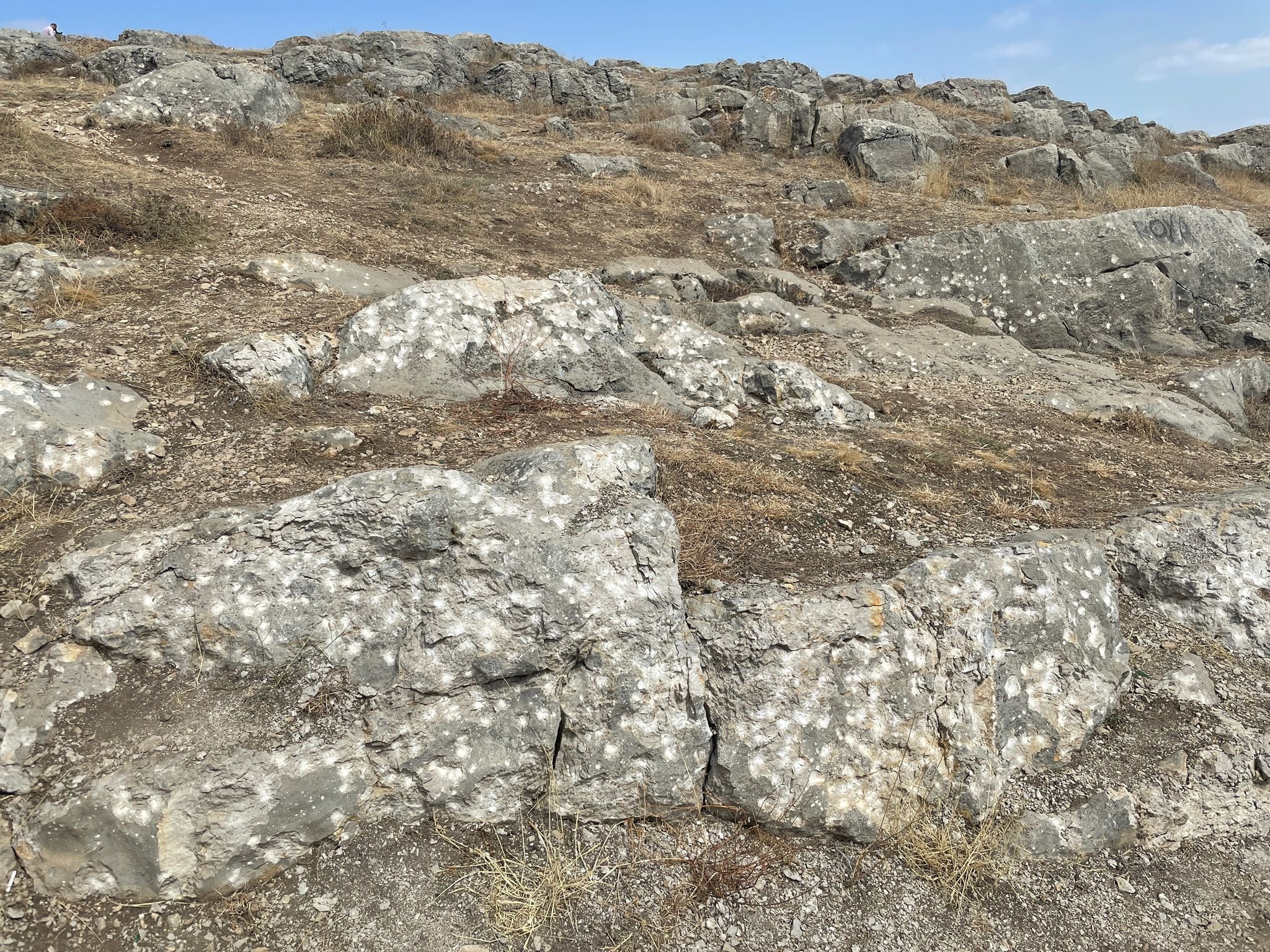 Bullet marks are seen on the hills in Shusha, Azerbaijan, Sept. 2, 2021. (Sabah Photo)