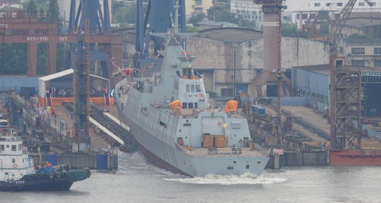 Chinese Shipyard Launches 1st Type 054 AP Frigate for Pakistan Navy