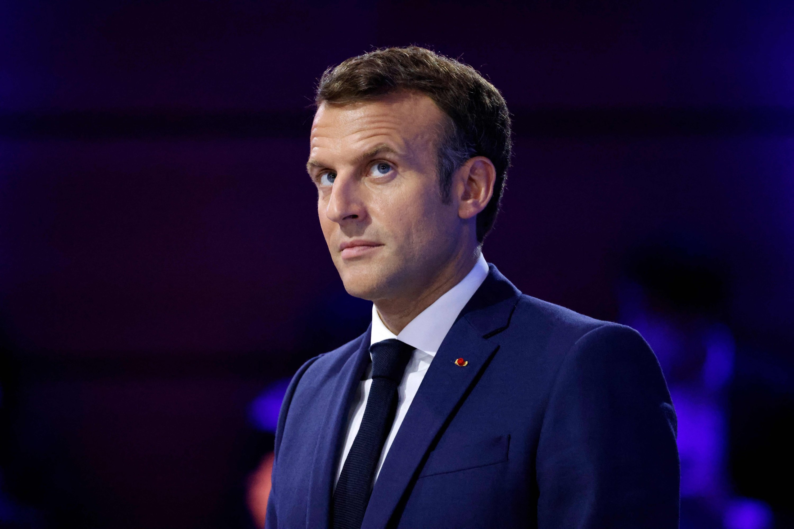 French President Emmanuel Macron at a forum, at the Carrousel du Louvre, Paris, France, June 30, 2021. (AFP Photo)