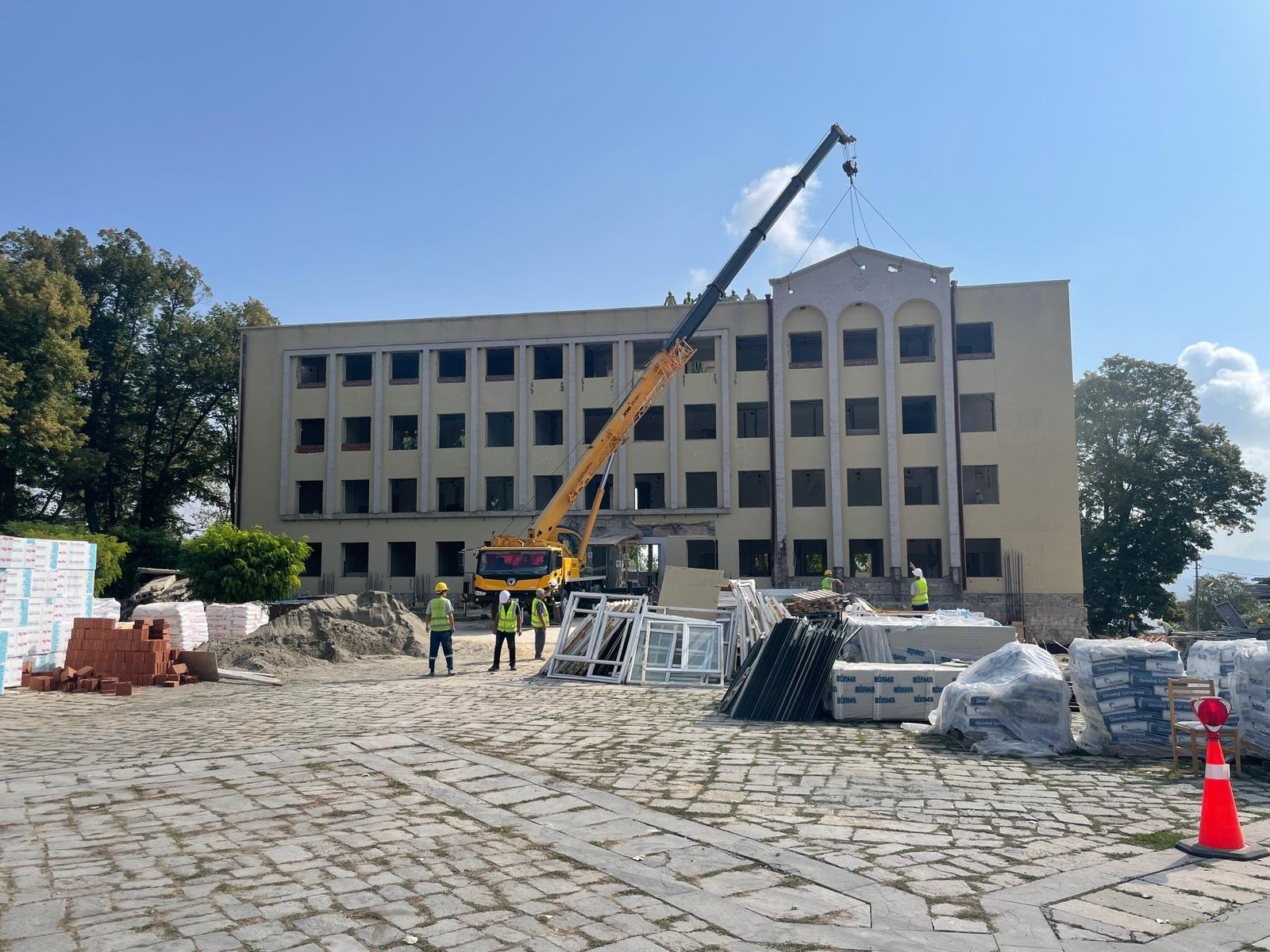 Reconstruction works are ongoing in Shusha, Azerbaijan, Sept. 2, 2021. (Sabah Photo)