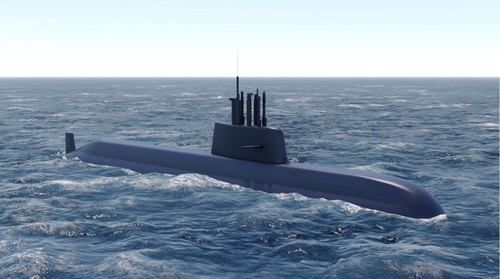 This image, provided by the Defense Acquisition Program Administration on Oct. 30, 2024, shows a virtual image of the third Changbogo-III Batch-II class submarine. (PHOTO NOT FOR SALE) (Yonhap)