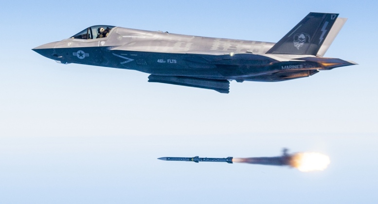F-35 Launches AIM-120 Missile