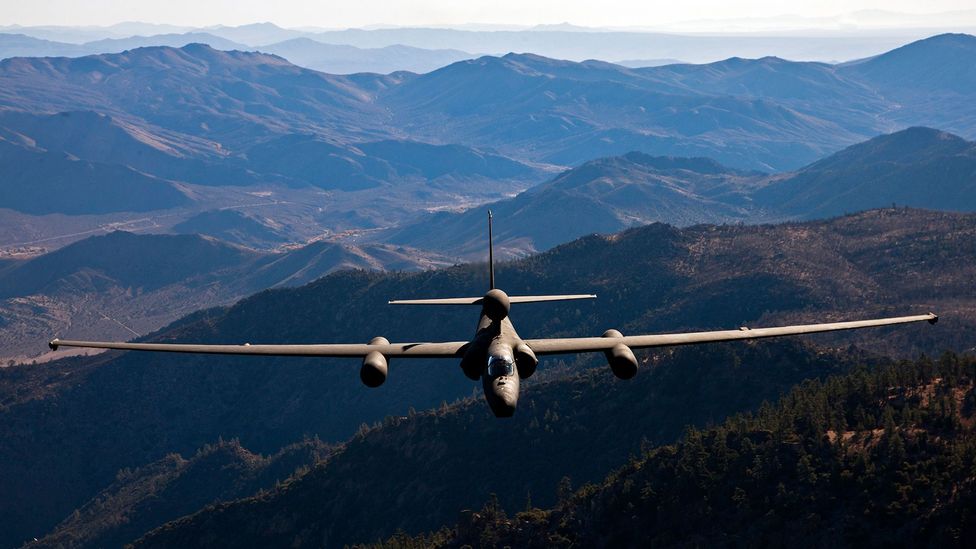 The U-2's design - a slim body and long wings - help keep it aloft in the thin air of the upper atmosphere (Credit: Lockheed Martin)