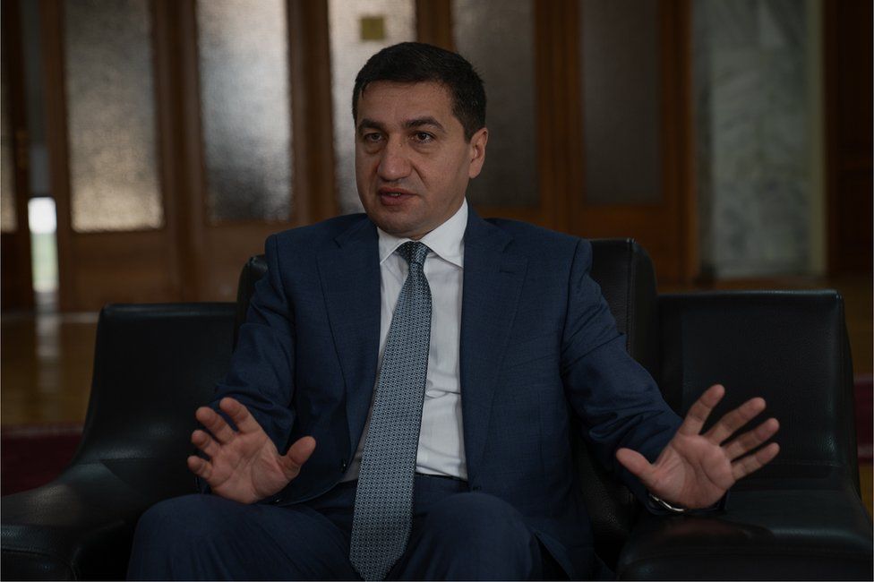 Hikmet Hajiyev, foreign policy adviser to the president, in Baku on Tuesday. This was a crucial moment to act, he said