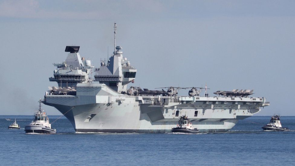 Royal Navy aircraft carrier HMS Queen Elizabeth