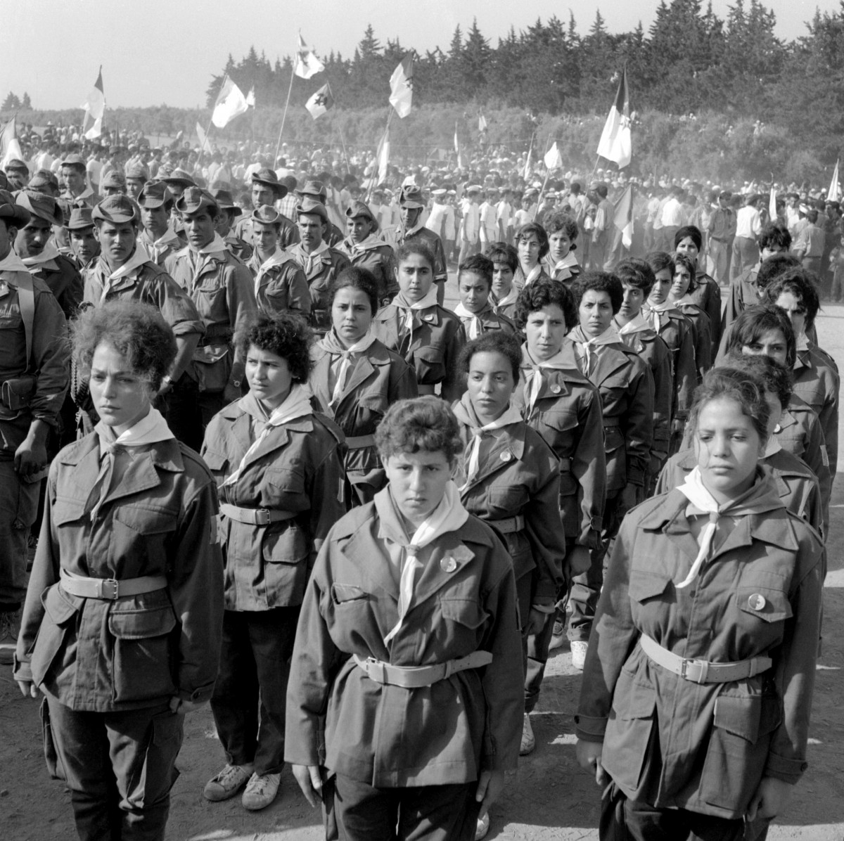 A female section of the ALN (National Liberation Army), an armed branch of the FLN during the Algerian War, 1962 (AFP)