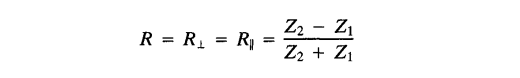 normal reflection coefficient