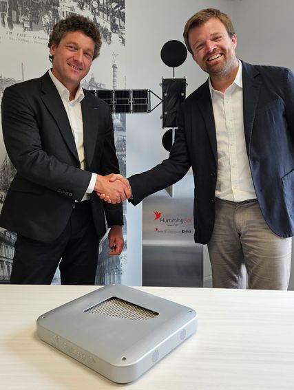  From left to right, Charles-Antoine Goffin, Vice President, Microwave & Imaging Sub-Systems, Thales and Emile de Rijk, CEO of SWISSTO12 