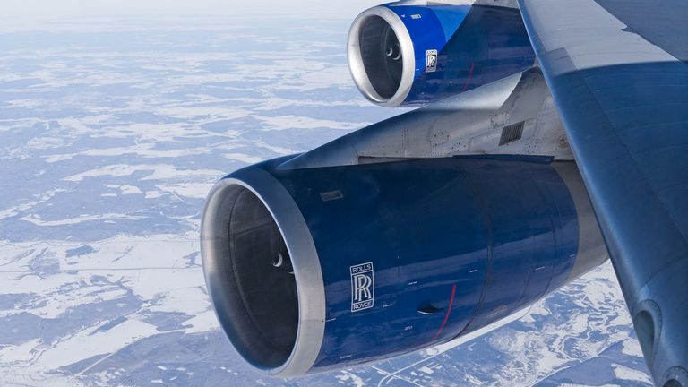 Rolls Royce jet engine on a BA passenger jet. Pic: David Pearson/Shutterstock 