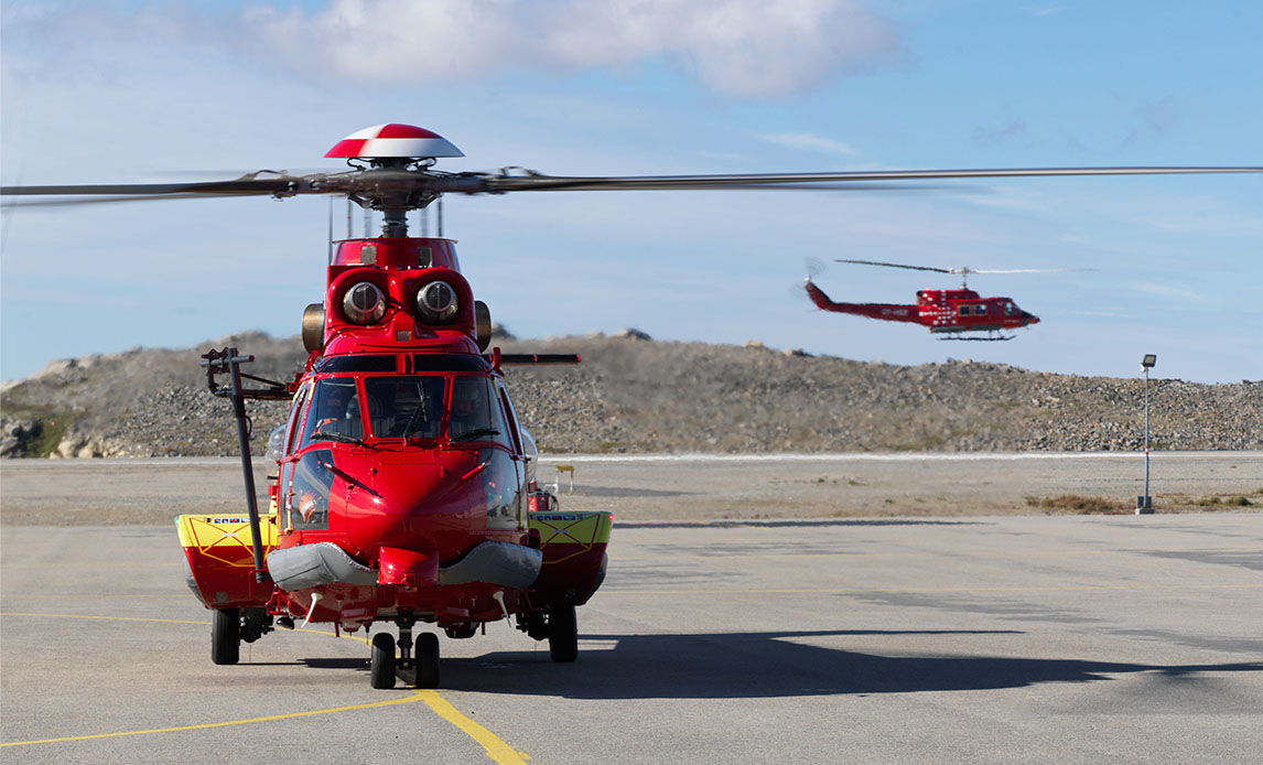 Air Greenland helicopter for SAR missions