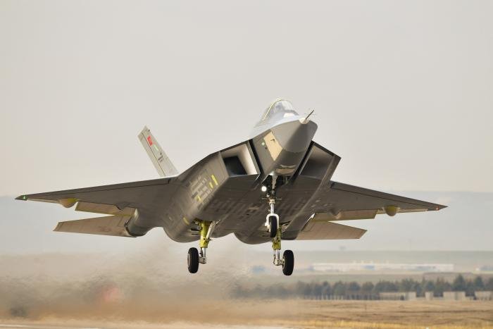 With Barbaros Demirbaş, a TUSAŞ test pilot, at the controls, Turkey's first Kaan prototype (GTU/P0) got airborne for the first time at Akinci Air Base, near Ankara, on February 21, 2023. Note that the areas that would house the fifth-generation fighter's IRST sensor system (in front of the cockpit) and EOTS targeting system (underneath the forward fuselage) were covered up for this initial test sortie.