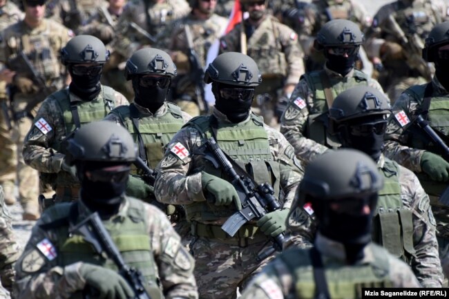 Georgian military at NATO exercises, 2020