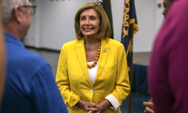Nancy Pelosi in Taylor, Michigan, on 22 July. 