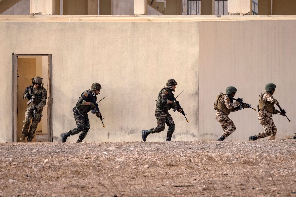 Members of Moroccan special forces take part in a military exercise near the city of Tifnit in southwestern Morocco on June 17, 2021 [FADEL SENNA/AFP via Getty Images]