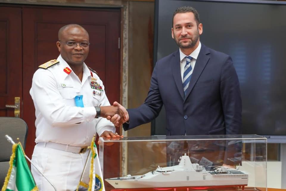 The Chief Executive Officer of Dearsan, Mr Murat Gordi and Chief of the Naval Staff, Vice Admiral Awwal Gambo.