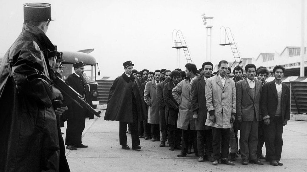 North Africans being arrested in Paris, France - October 1961