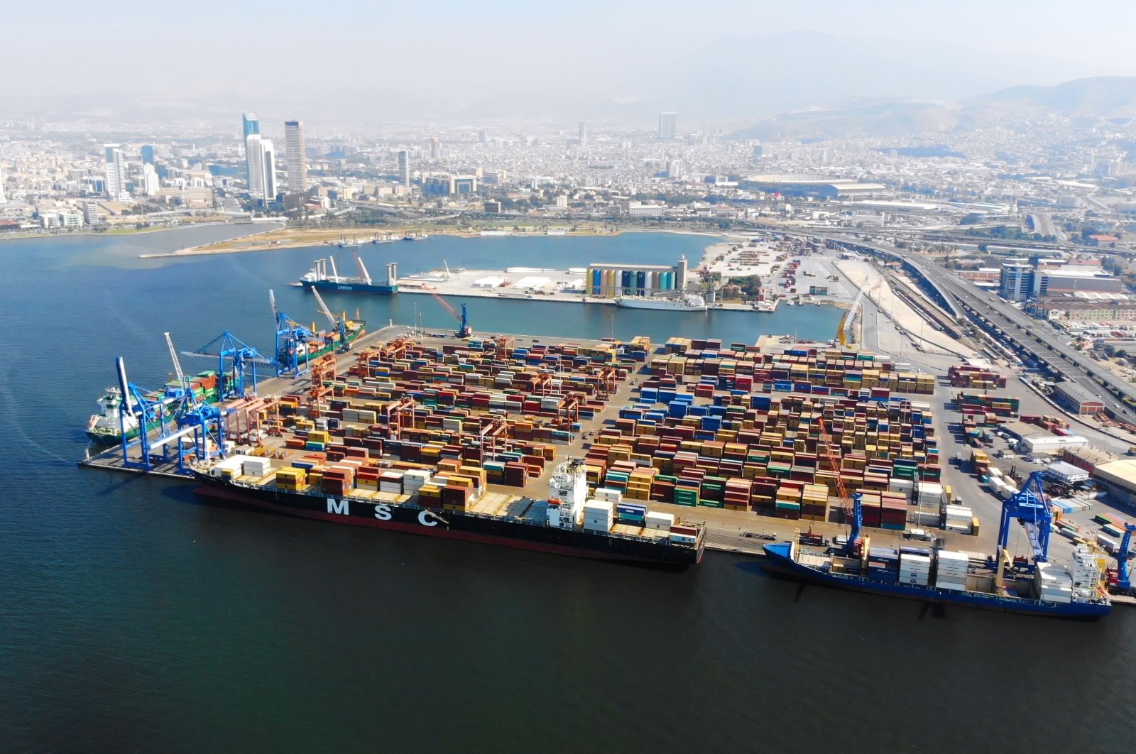 An aerial view of the Port of Izmir in western Turkey, July 10, 2018. (Shutterstock Photo)