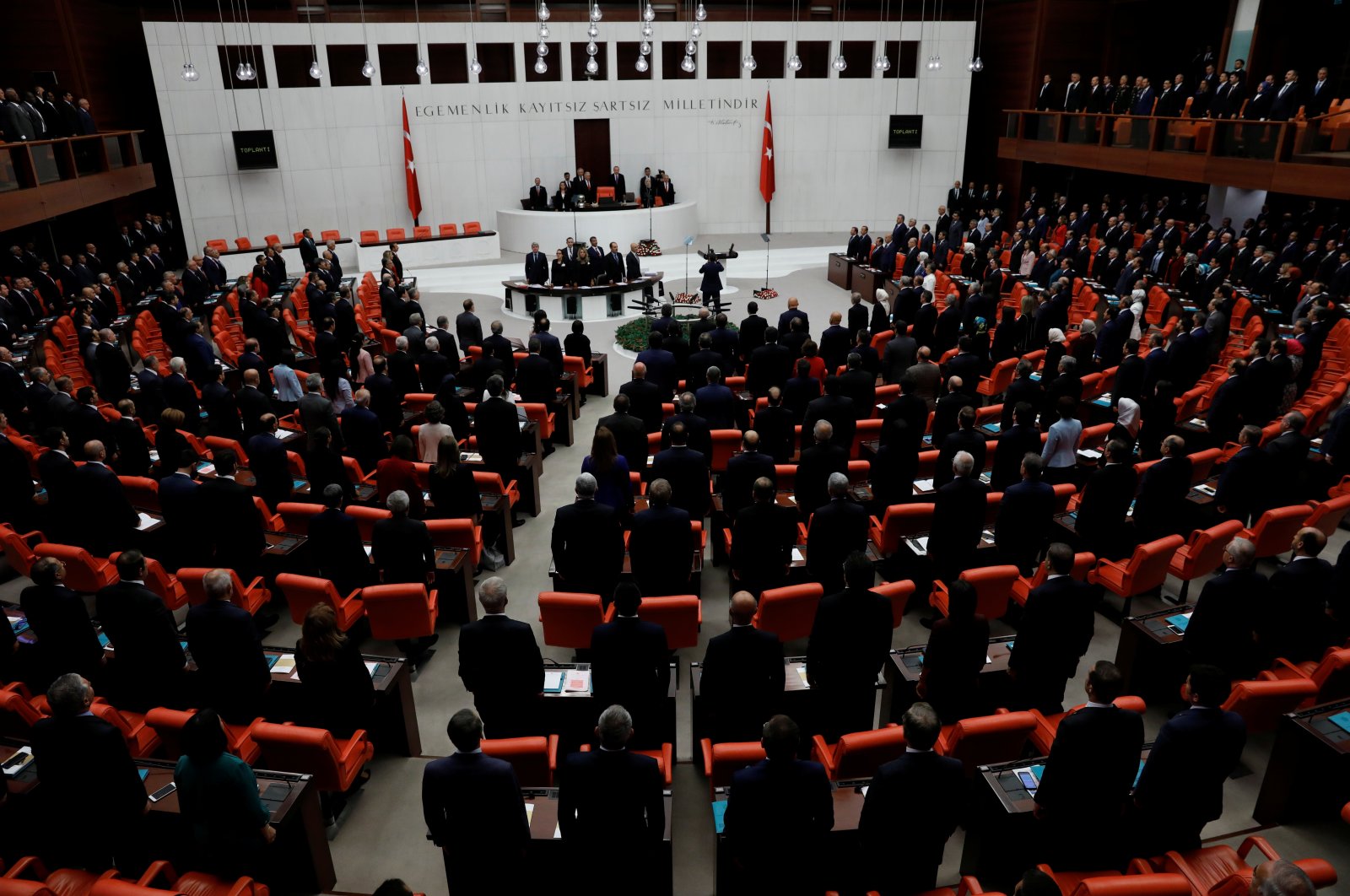 Members of parliament attend the reopening ceremony of the Turkish Parliament after the summer recess in Ankara, Turkey, Oct. 1, 2018. (Reuters File Photo)