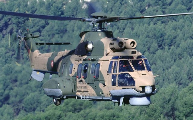 A general view of the AS532 Cougar helicopter