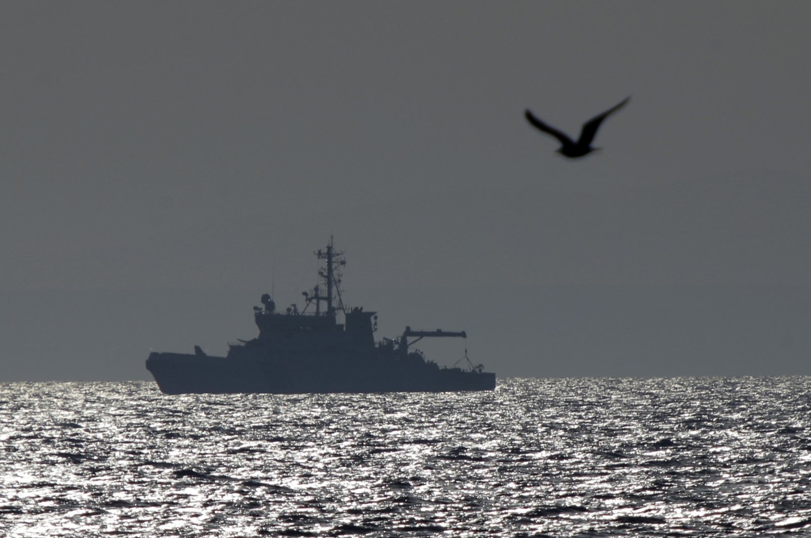 EU Frontex vessel Merikarhu patrols the Aegean Sea, between the eastern Greek Island of Agathonisi and the nearby Turkish shores, Feb. 29, 2016.  (AP File Photo)
