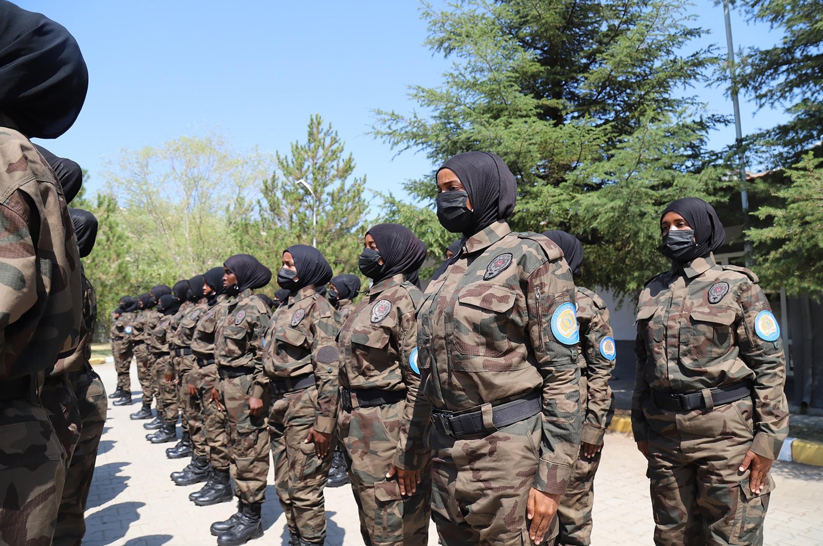 Somali female police commandos receive training in the capital Ankara, Turkey, Aug. 29, 2021. (DHA Photo)