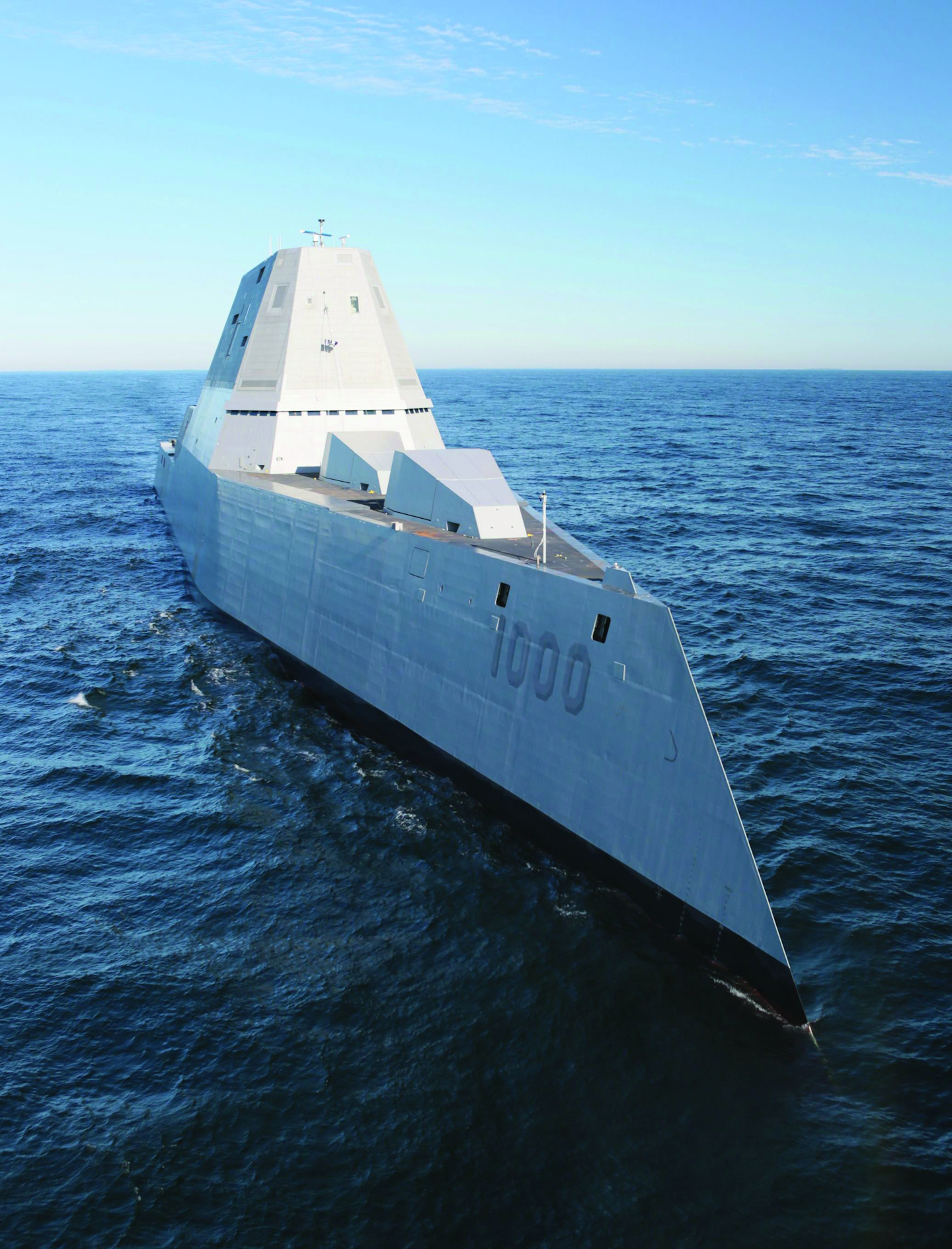 The three Zumwalt-class (DDG 1000) destroyers will be capable of anti-air and anti-land operations.