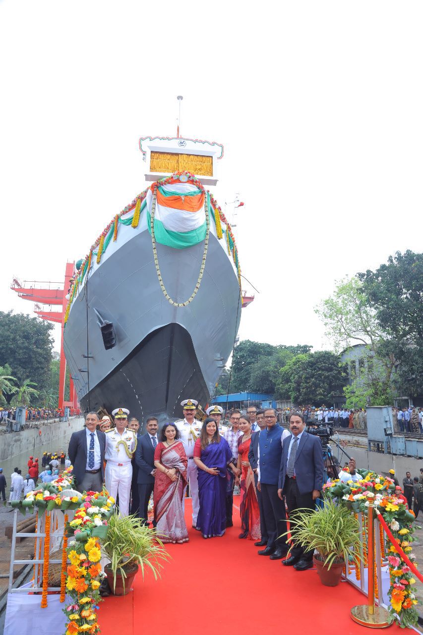 Launch of ‘Androth’, Second Ship of ASW SWC (GRSE) Project on 21 March 2023 at M/S (GRSE), Kolkata