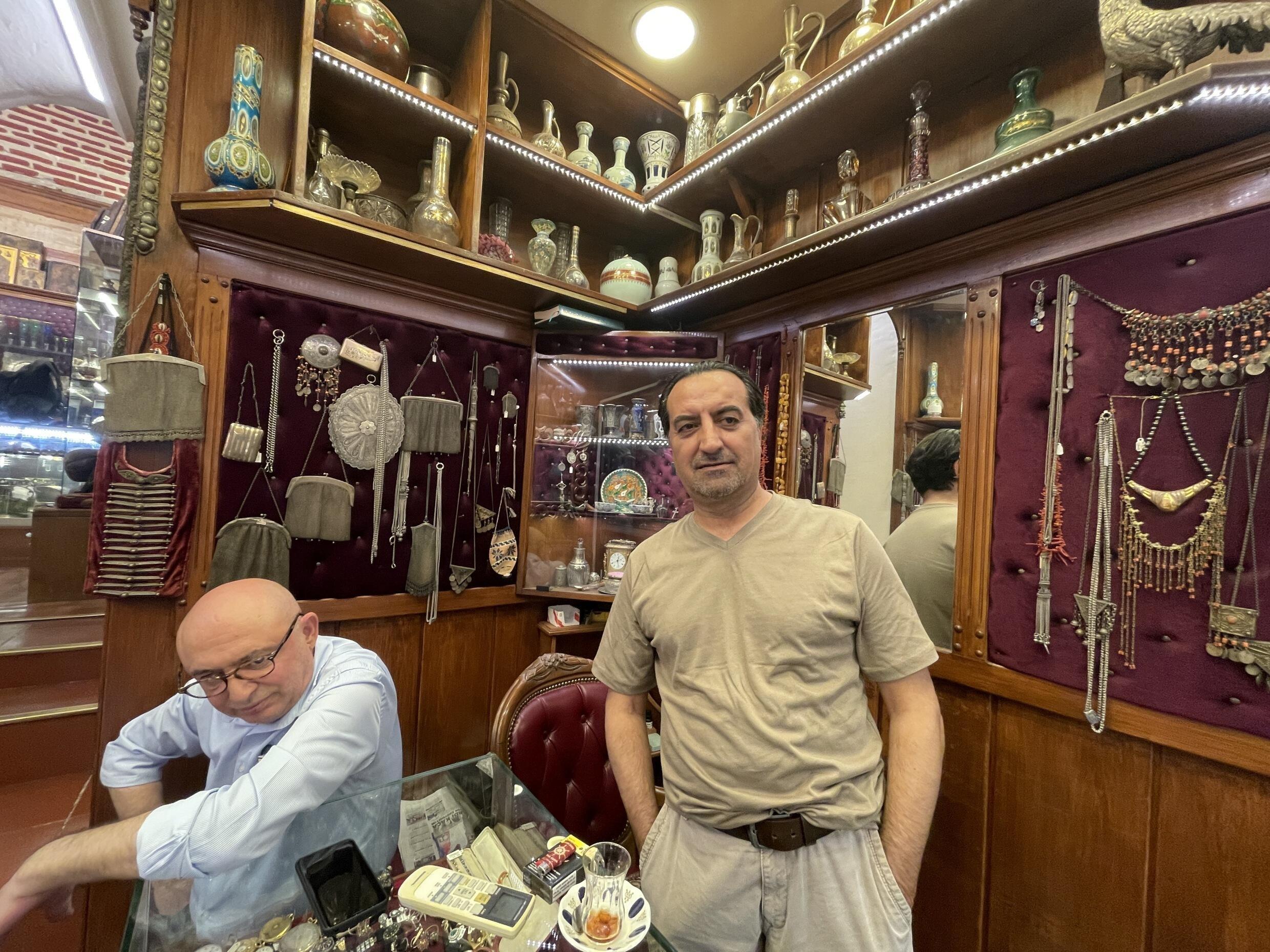 Adnan, antiques seller, at the Grand Bazaar in Istanbul.