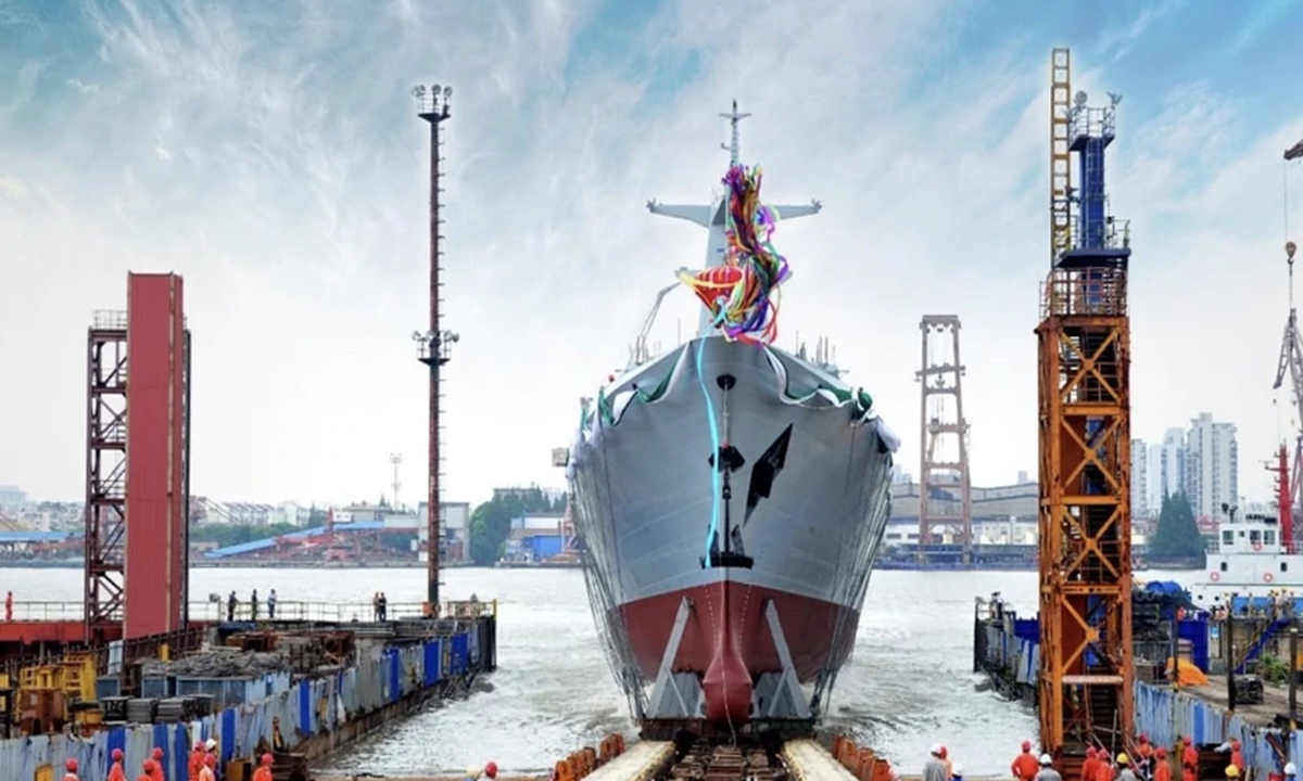 China launches first Type 054A/P frigate for Pakistan in Shanghai in August 2020. File photo: Courtesy of the Pakistan Navy