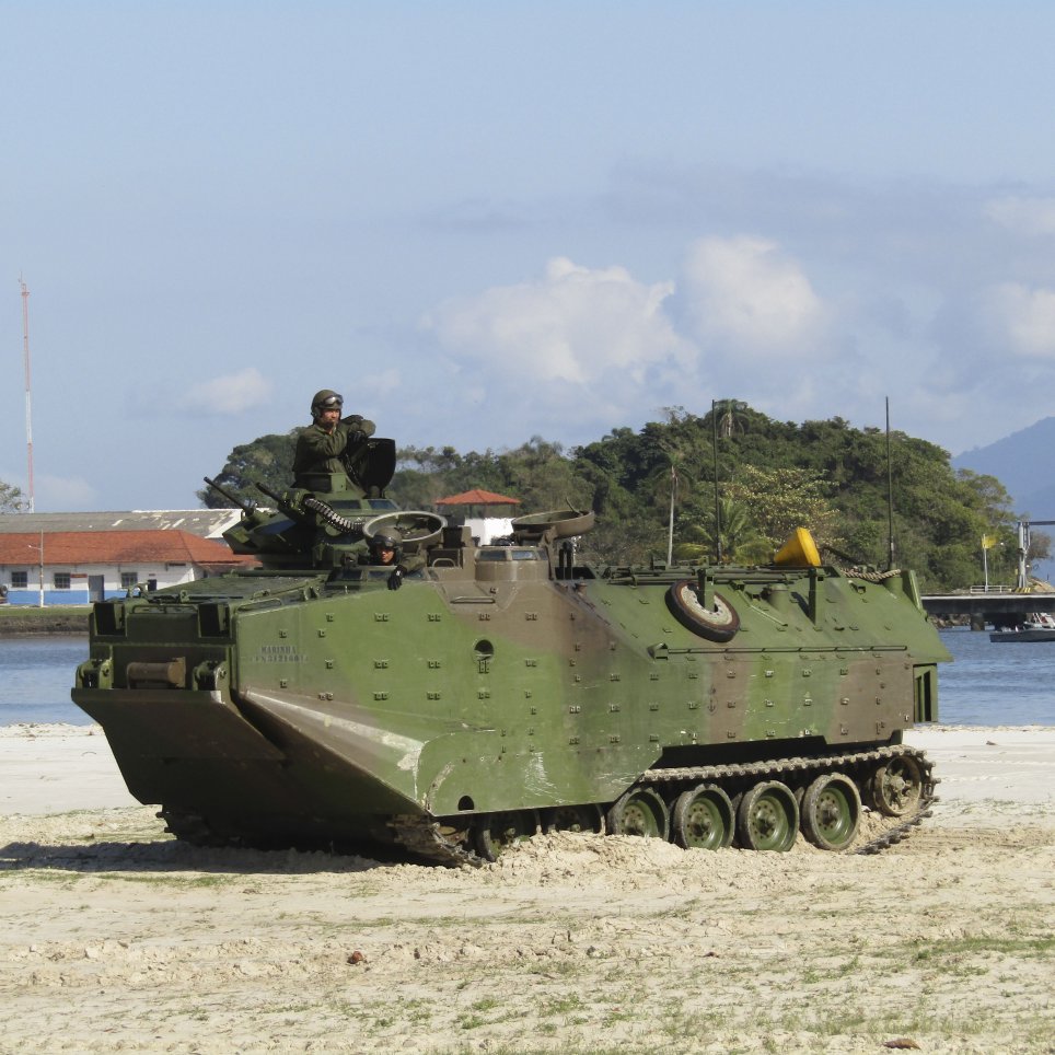The Brazilian Marines received 23 AAV7A1 RAM/RS vehicles between 2017–18. The service is now embarking on a force redesign effort that will include new weapons. (Victor Barreira)