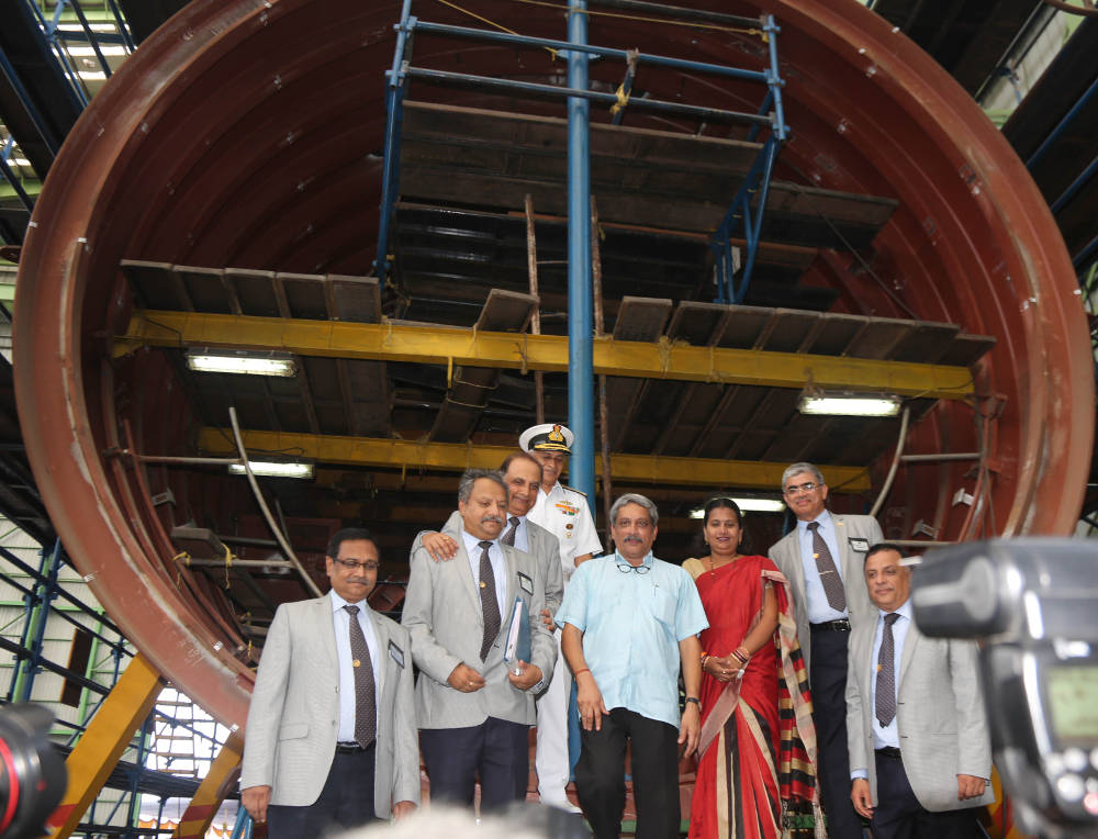 An_under_construction_submarine_section_placed_in_the_newly_commissioned_Submarine_Assembly_Workshop.jpg