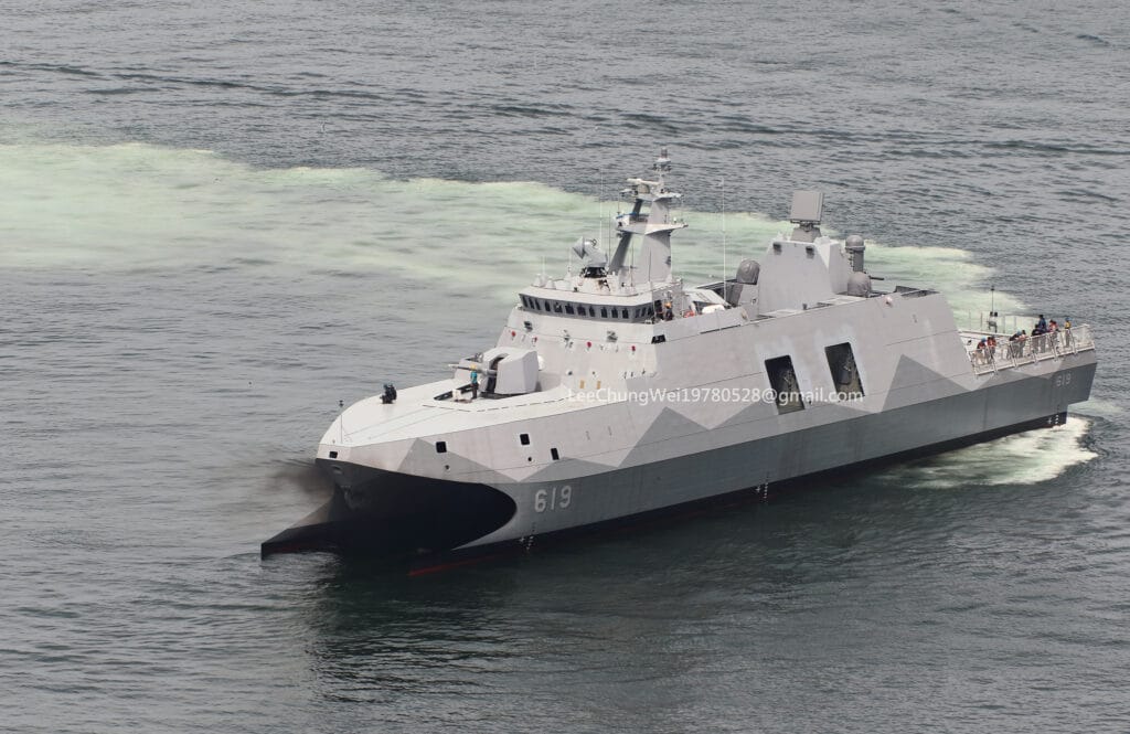 ROC Navy Tuo Chiang-class corvette Ta Chiang during sea trials ROC Navy Tuo Chiang-class corvette Ta Chiang during sea trials