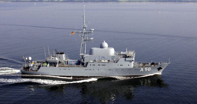 German Navy's SIGINT-ELINT and reconnaissance ship German Navy's SIGINT-ELINT and reconnaissance ship