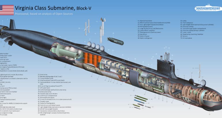 Cutaway of Virginia Class submarine