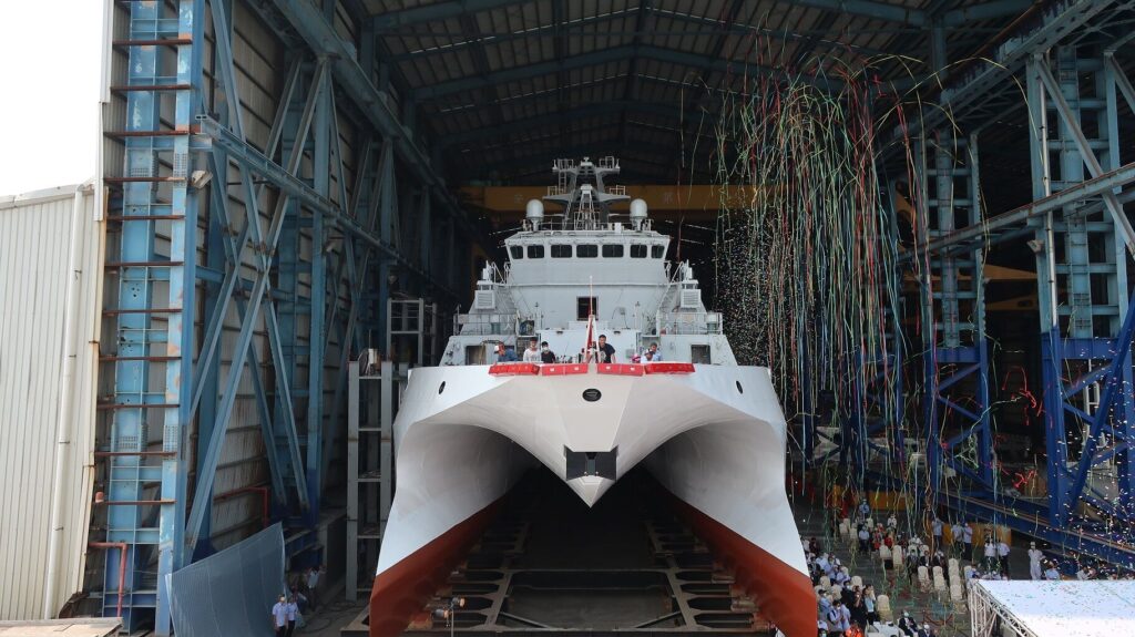 Taiwan Coast Guard Launches Fourth Catamaran Patrol Vessel