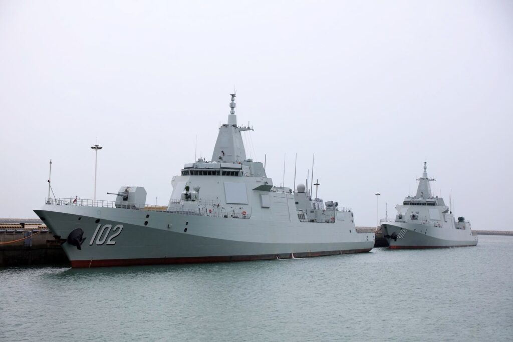 Type 055 Destroyers Lhasa 102 and Nanchang 101
