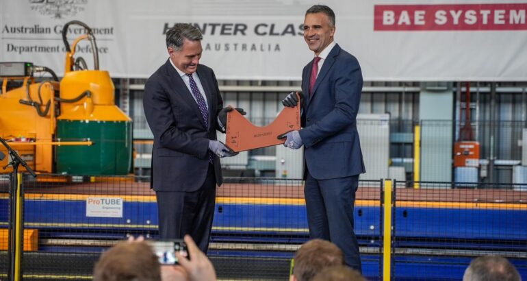 Australia Cuts Steel on its First Hunter-class Frigate Australia Cuts Steel on its First Hunter-class Frigate