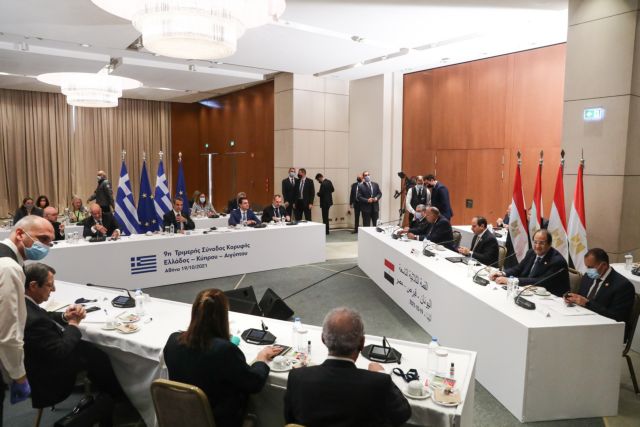 Greece, Cyprus, Egypt send stern message to Turkey at trilateral summit in Athens | tovima.gr